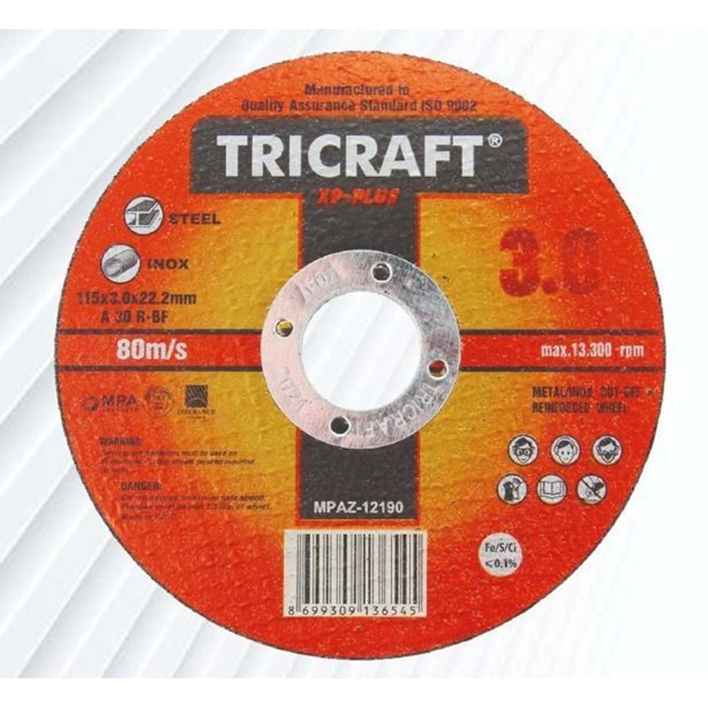 İNOX KESİCİ TAŞ 230*3 MM TRİCRAFT