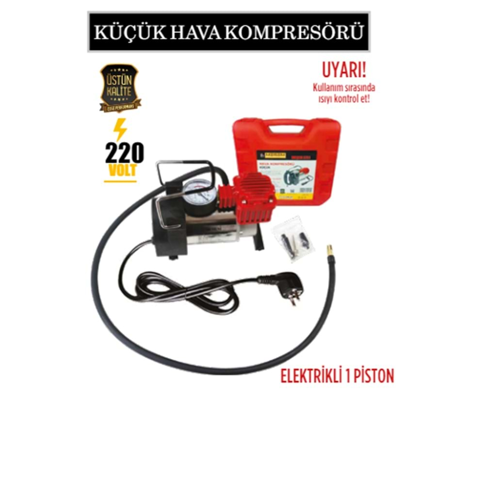 ELEKTRİKLİ KÜÇÜK HAVA KOMPRESÖRÜ- 1 PİSTON 3751