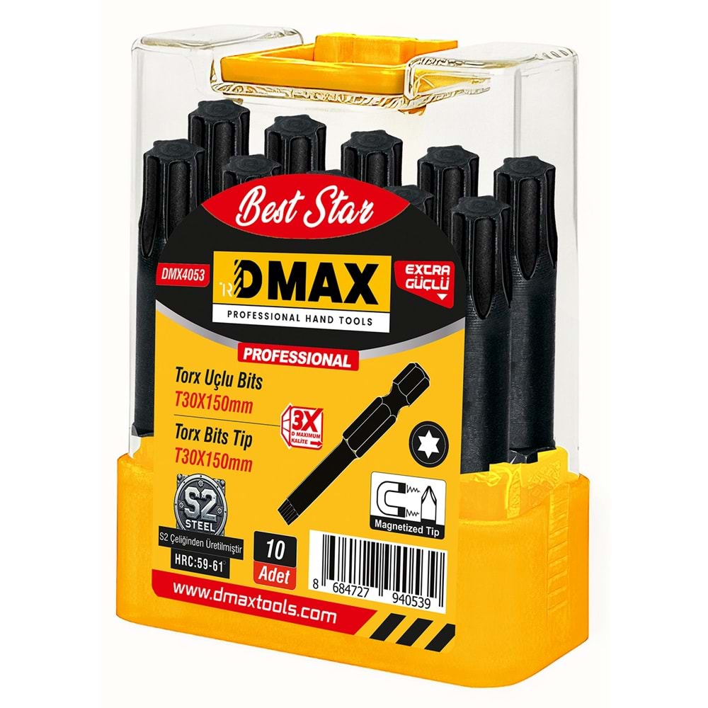 Bits Uç T30x75 mm Profesyonel Dmax Torx Uç