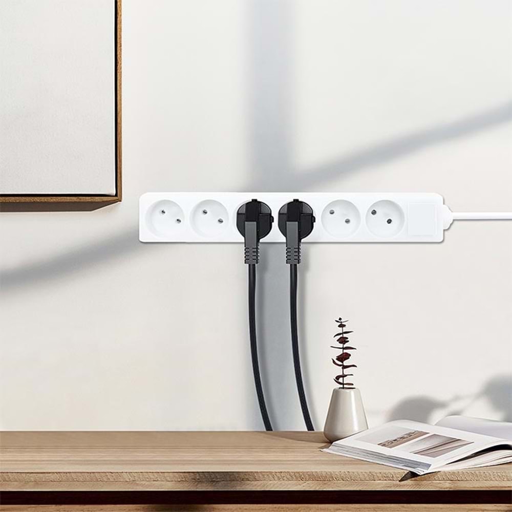 Grup Priz 6’lı 3 Metre Kablolu Topraklı Uzatma Kablosu