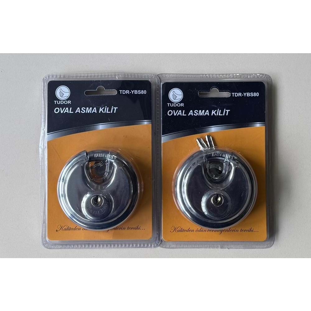 Asma Kilit Çelik Oval Yuvarlak 80 mm