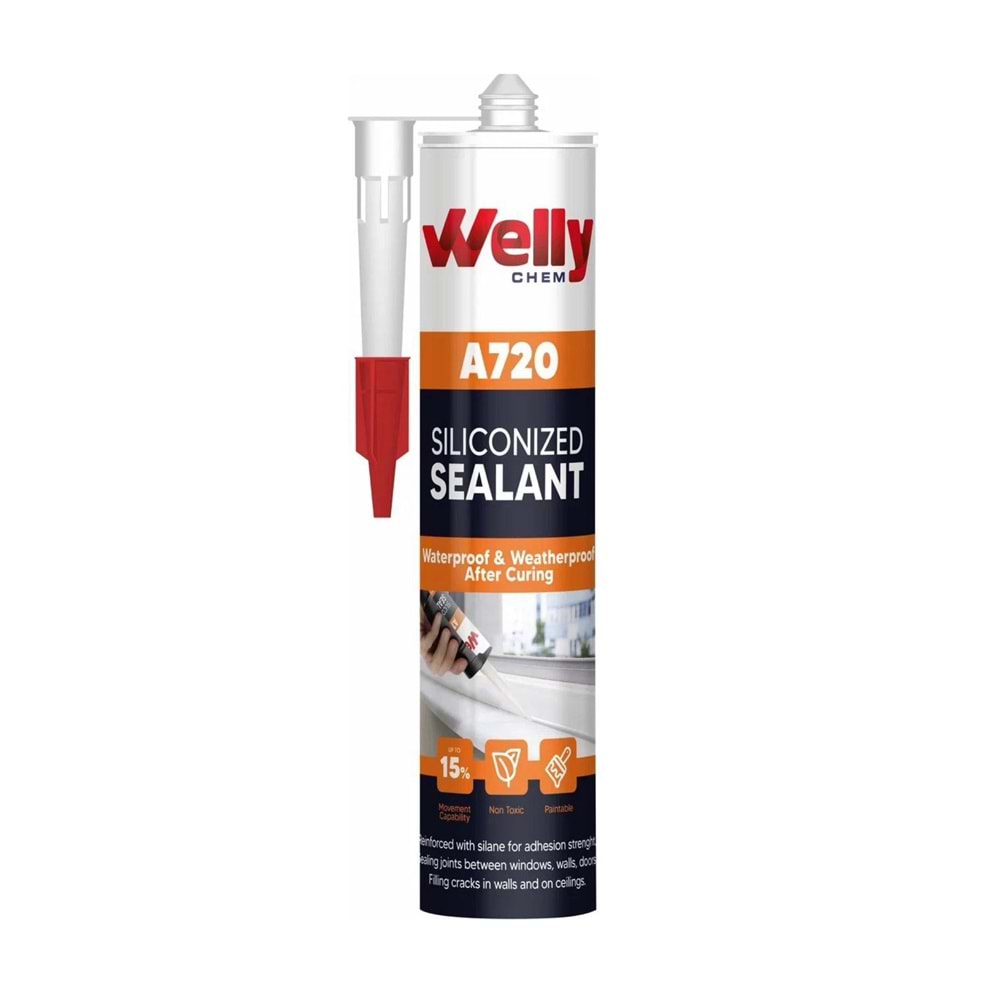 WELLY A720 SİLİKONİZE MASTİK 500 GR BEYAZ