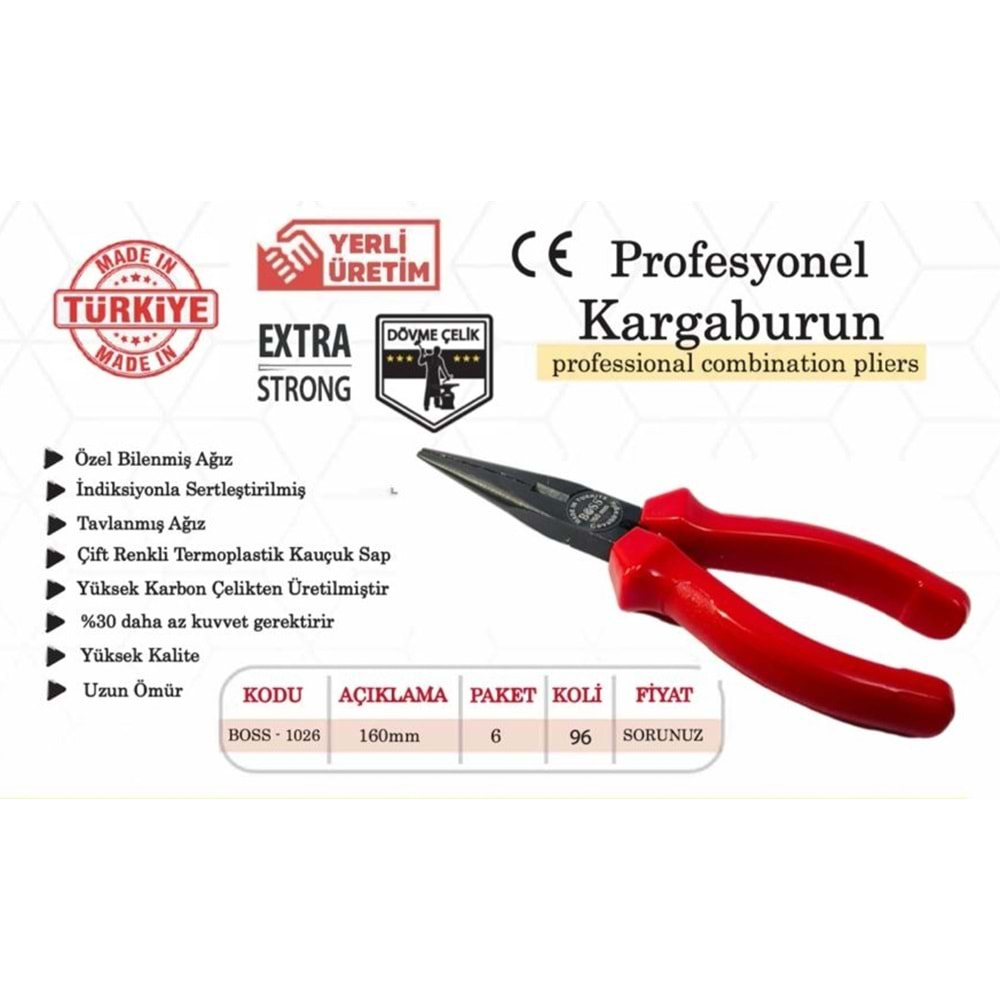 AEL BOSS KARGABURUN KIRMIZI BLACK SERİES 160 MM