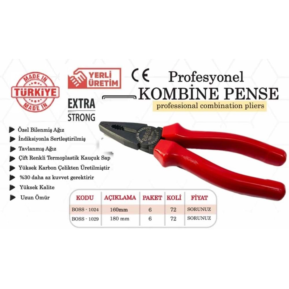 AEL BOSS PENSE KIRMIZI BLACK SERİES 180 MM