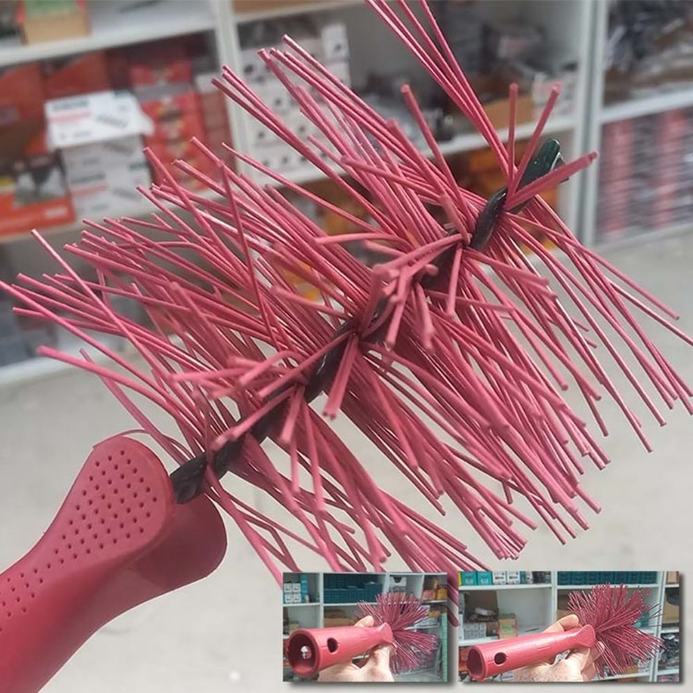 Soba Borusu Temizleme Fırçası - Baca Temizleyici Fırça - Şömine Fırçası