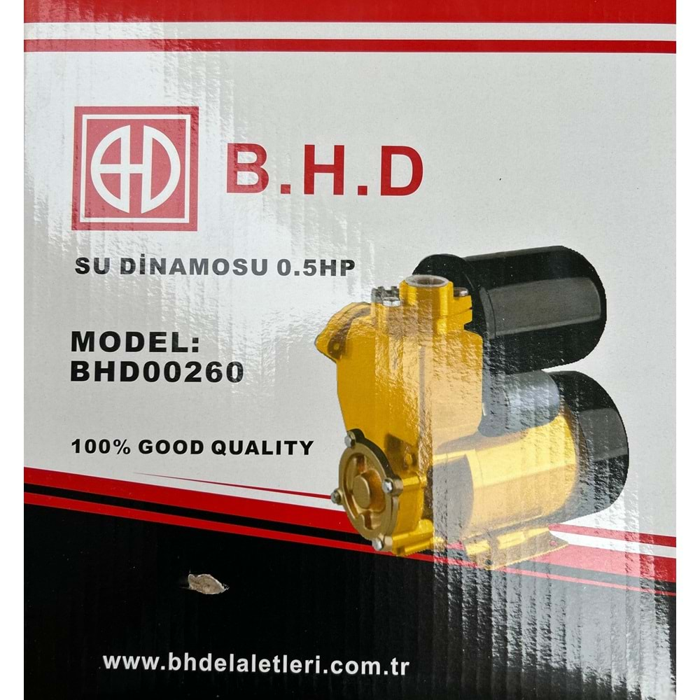 HİDROFORLU SU DİNAMOSU 0.5 HP BHD-00260