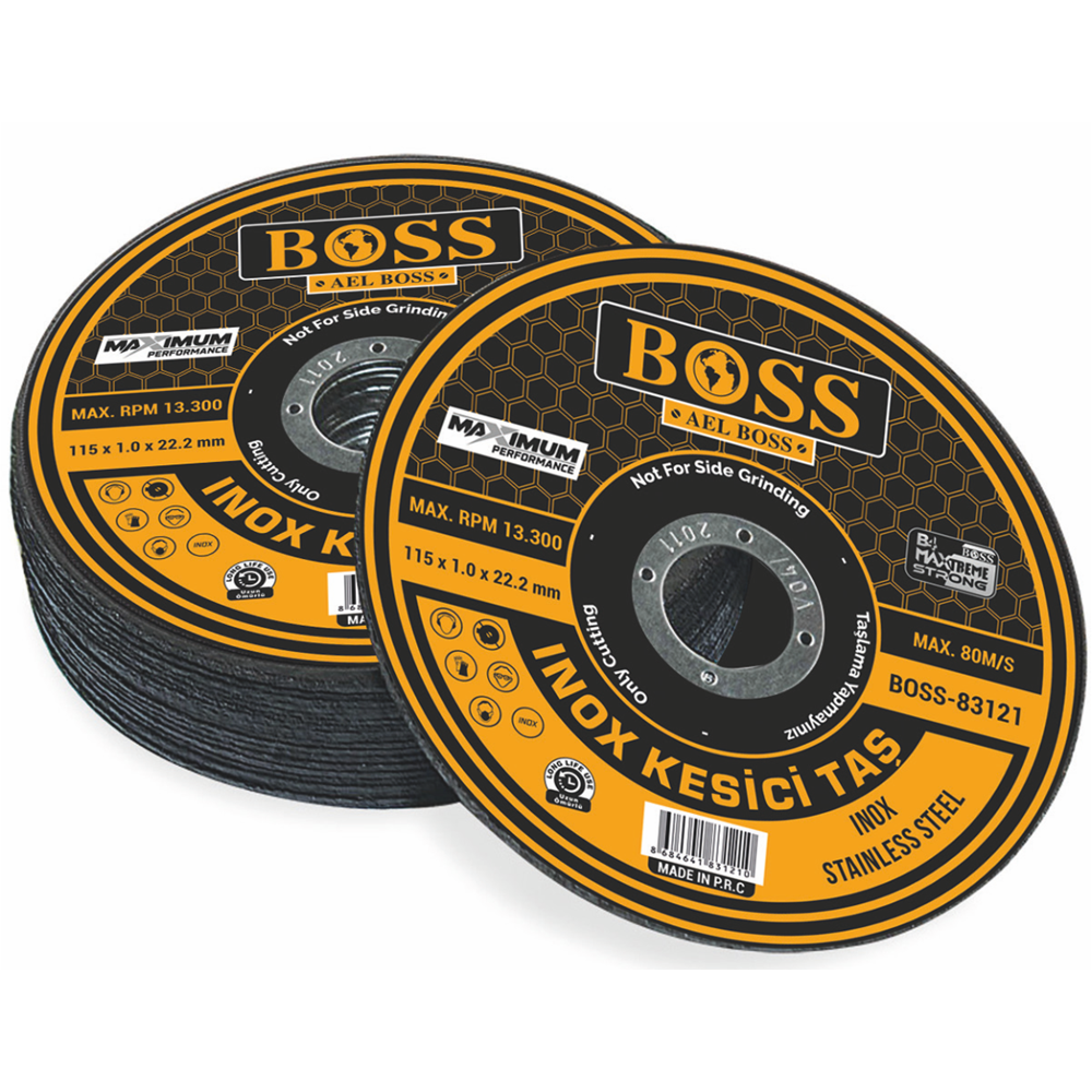 Boss İnox Kesici Taş 115 x 1.0 x 22.2 mm
