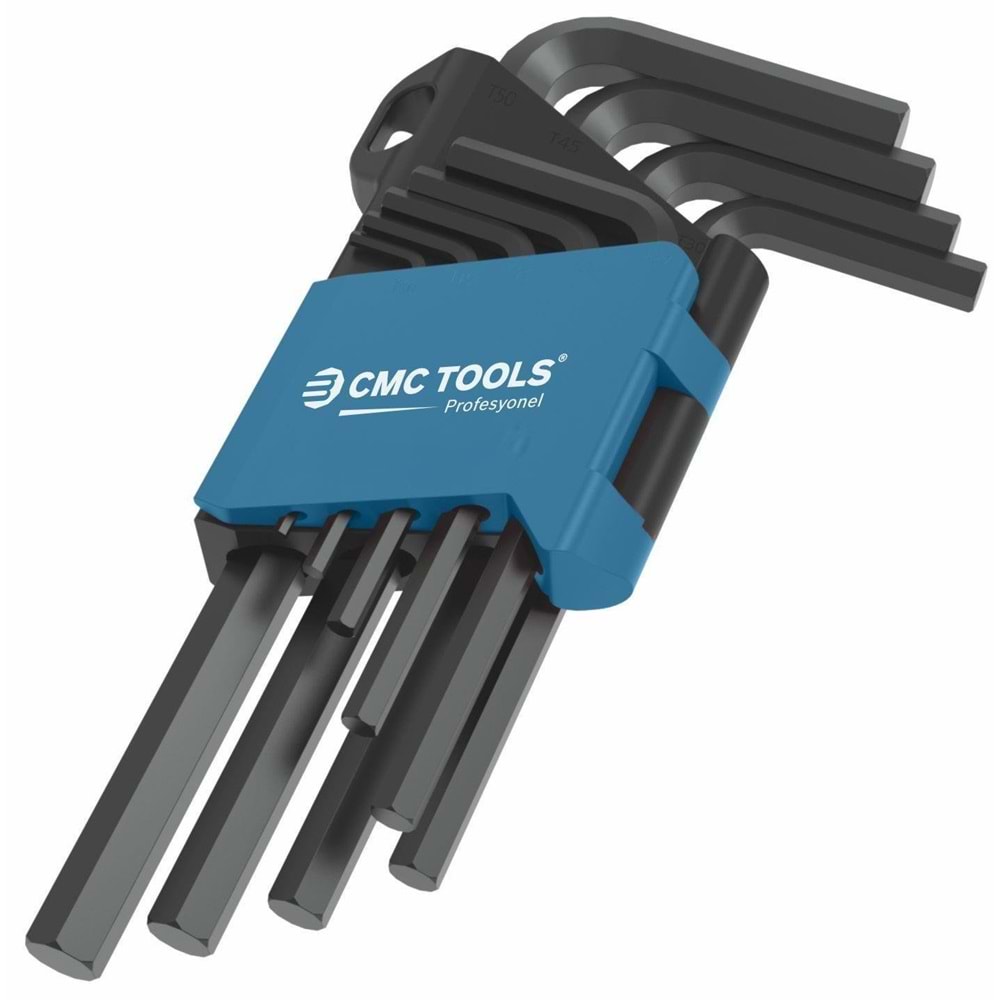 Alyan Seti 9 Parça Alyan Seti Uzun 180 Mm Cmc Tools Düz Alyan Seti