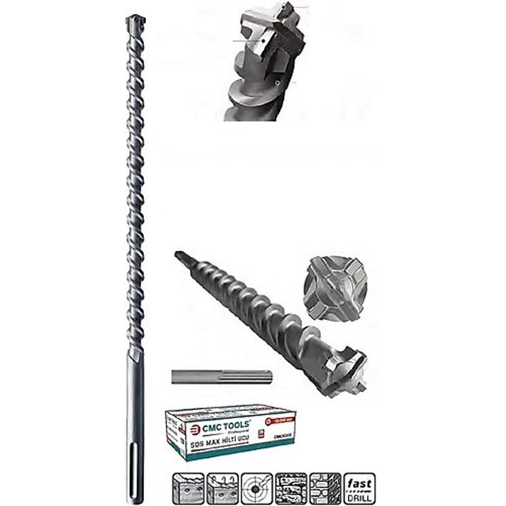 Matkap Ucu Sds Max 18*1000 Mm 1 Metre Hilti Ucu Elmaslı Matkap Ucu
