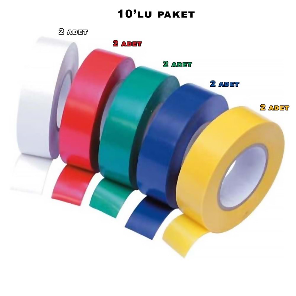 Bant Elektrik Bandı (Renkli )18mm*10yards Cmc Tools