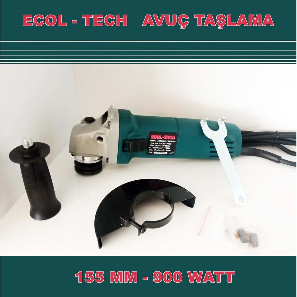 Avuç Taşlama Ecol- Tech Avuç Taşlama 115 Mm 900w