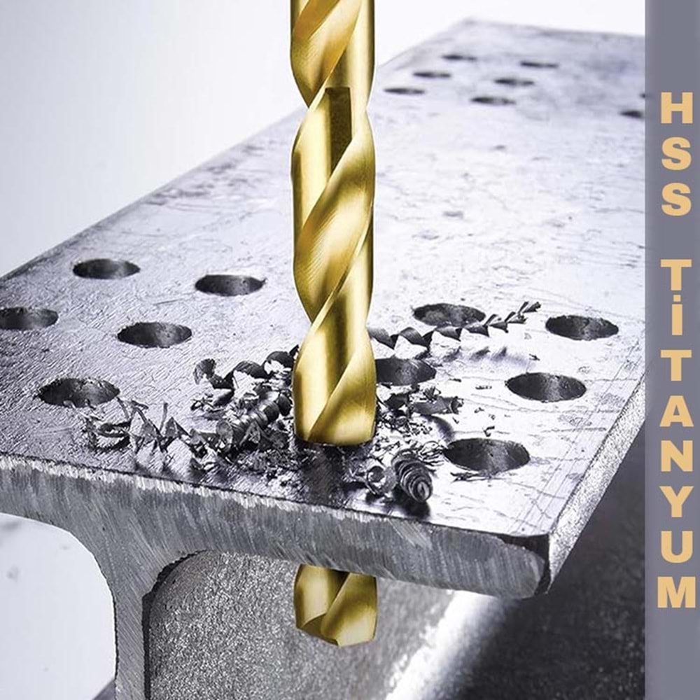 Matkap Ucu HSS Titanyum 10 mm Metal Delme Ucu