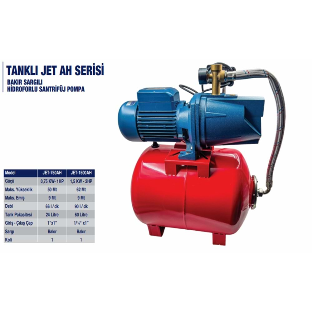 JET HİDROFOR TANKLI - AH SERİSİ 2 HP