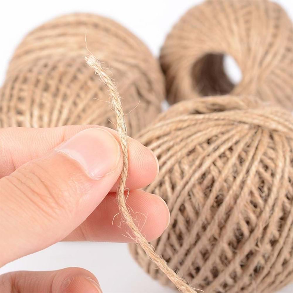 Jüt İpi 100 Gr 84,2 Metre 1,4 mm Hasır Kendir