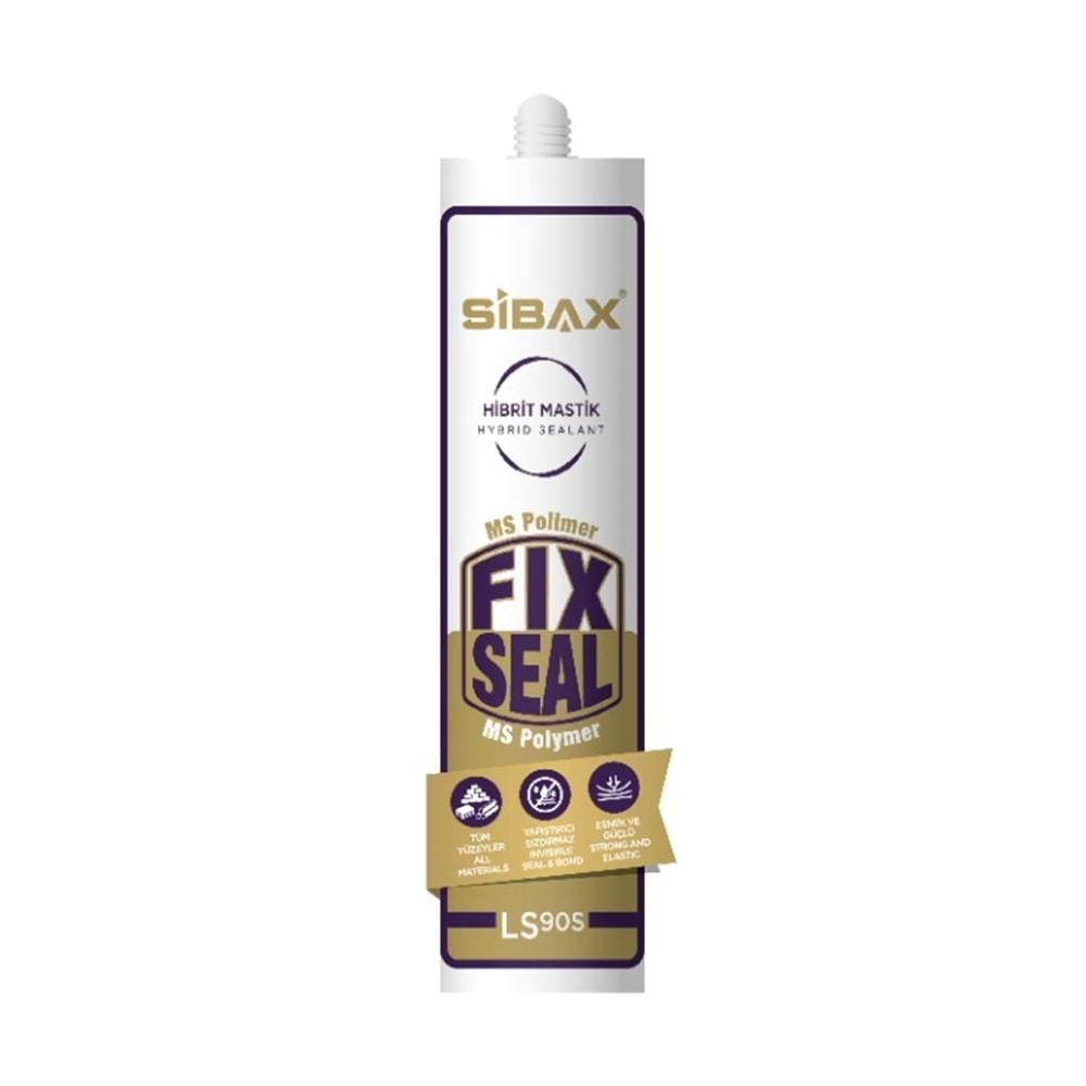 Sibax LS90S MS Polümer Hibrit Polimer Mastik 290 ML Beyaz