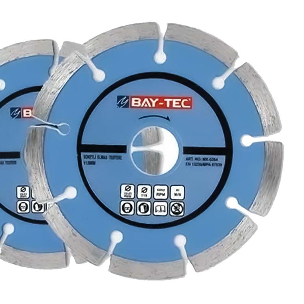 Elmas Testere 180*22 Mm Soketli Baytec Turbo Elmas Testere Kesici Turbo Elmas Testere Soketli