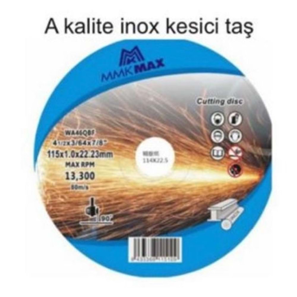 İNOX KESİCİ TAŞ 115*1 MM MMKMAX