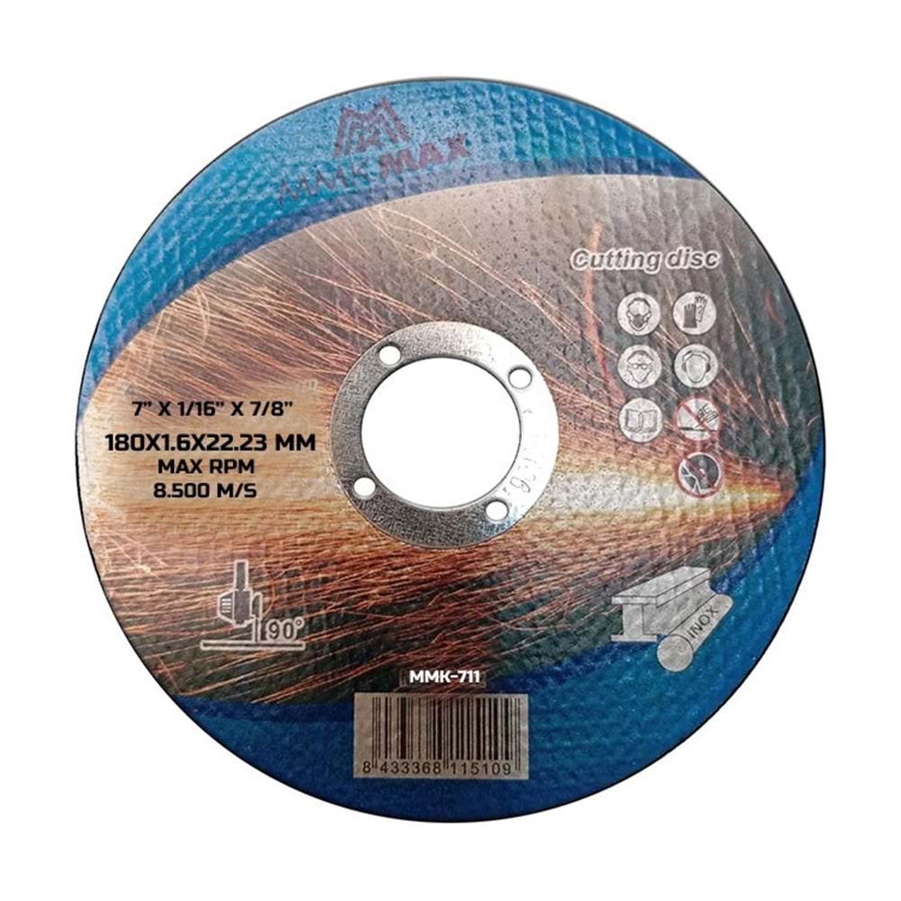 İnox Kesici Taş Mmkmax 180*1,6 Mm Metal Kesme Taşı