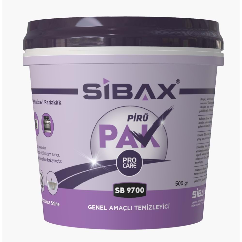 Sibax Pirüpak Temizleyici Krem SB9700