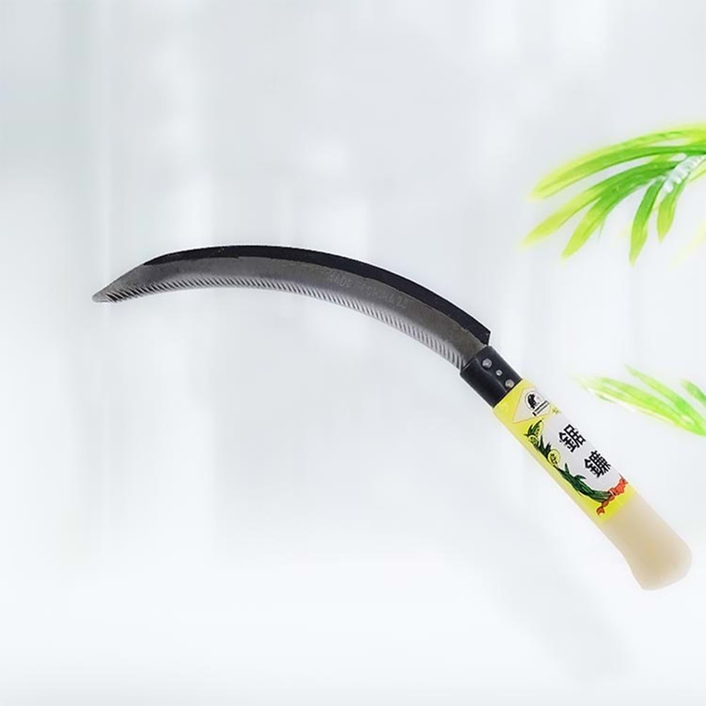 Orak – Büyük Ahşap Saplı Orak 45 cm | Tarım ve Hasat Orağı