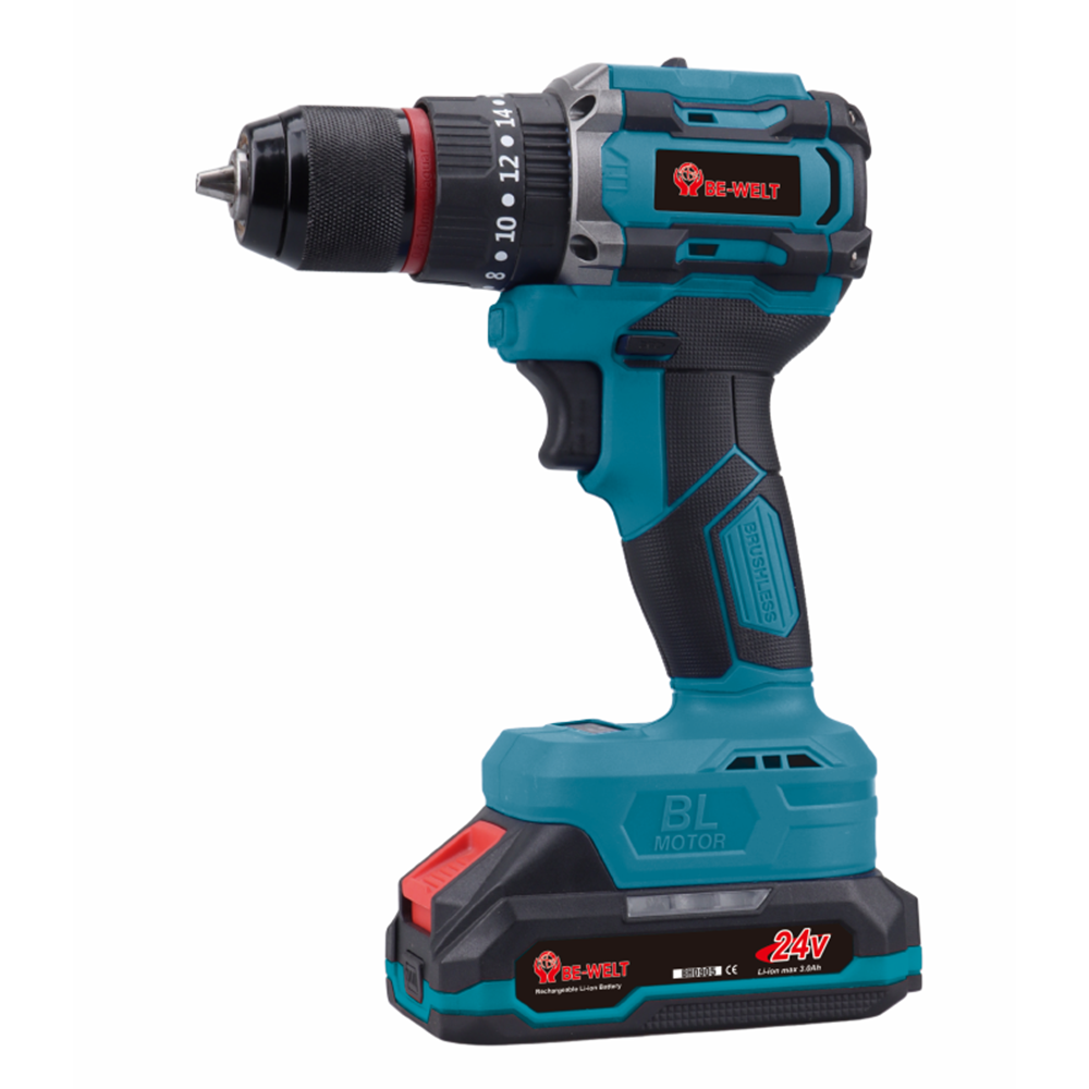 Akülü şarjlı matkap BE-WELD darbeli 13mm 24v çift akülü