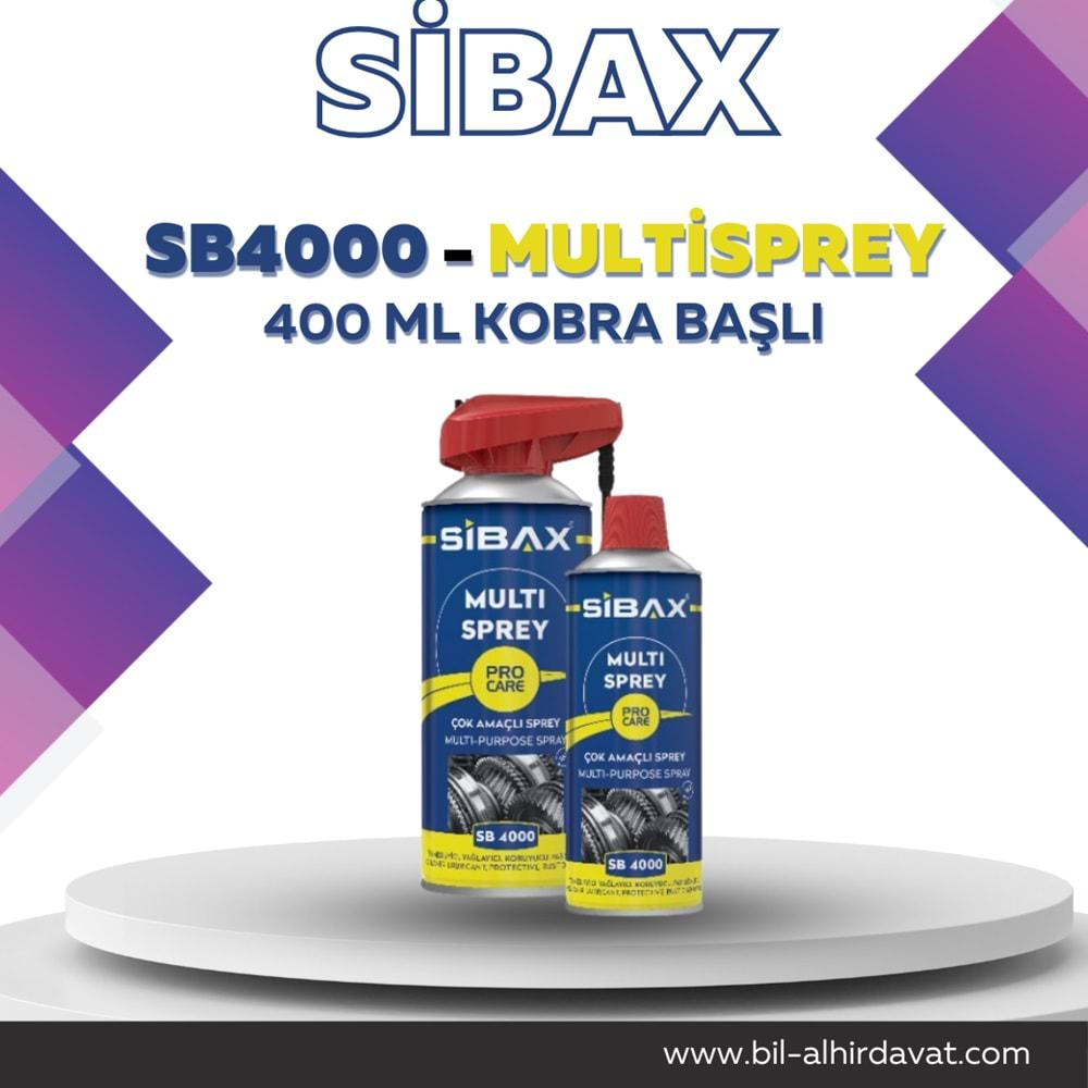 SİBAX MULTİ SPREY KOBRA BAŞLIKLI 400 ML KOLİ: 24 AD