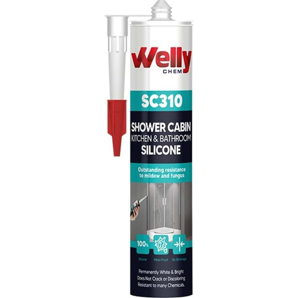 WELLY SC311 DUŞAKABİN SİLİKONU 280 ML ŞEFFAF