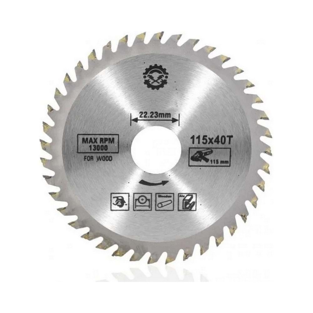 Sunta Kesme Elmaslı 115 x40TX22.23 Mm Ahşap ve Ağaç Kesme Testeresi