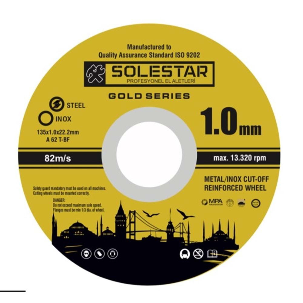 İNOX KESİCİ TAŞ 115*1 MM SOLESTAR