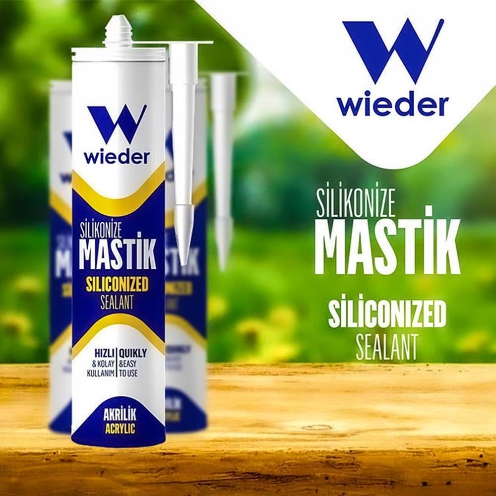 Sililkonize Mastik 450 GR Beyaz WİEDER