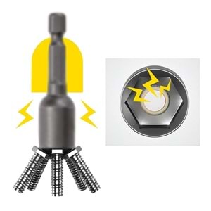 Somun Adaptörü 10*45 CMC Manyetik Somun Sıkma Adaptörü