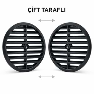 Doğalgaz Cam Menfezi Lüx Siyah Havalandırma Aparatı