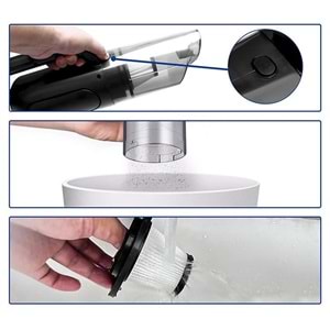 Kompresör 4'ü 1 arada Saatli Göstergeli El Süpürgesi ve Lastik Şişirme Hava Kompresörü