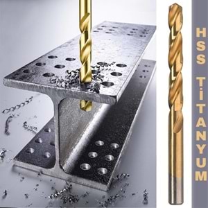 Matkap Ucu HSS Titanyum 10 mm Metal Delme Ucu