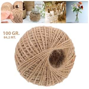 Jüt İpi 100 Gr 84,2 Metre 1,4 mm Hasır Kendir