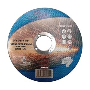İnox Kesici Taş Mmkmax 180*1,6 Mm Metal Kesme Taşı