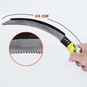 Orak – Büyük Ahşap Saplı Orak 45 cm | Tarım ve Hasat Orağı