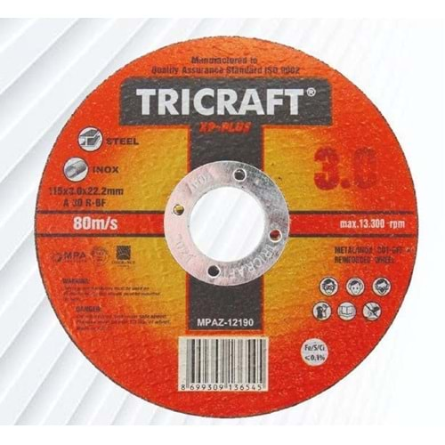 İNOX KESİCİ TAŞ 180*3 MM TRİCRAFT