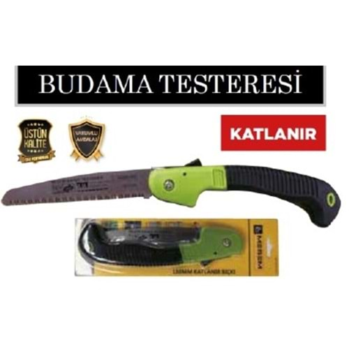 BUDAMA TESTERESİ KATLANIR 180 MM ORTA DİŞ