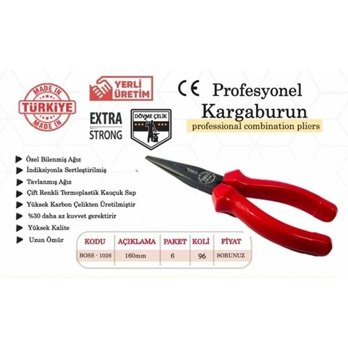 AEL BOSS KARGABURUN KIRMIZI BLACK SERİES 160 MM