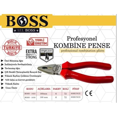 AEL BOSS PENSE KIRMIZI 180 MM