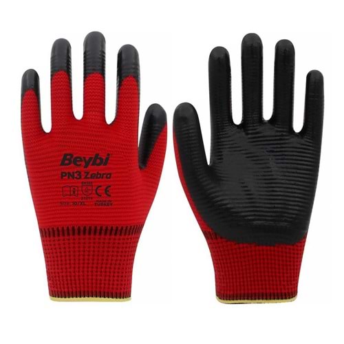 Eldiven Beybi Pn3 Zebra Kırmızı Zebra Eldiven
