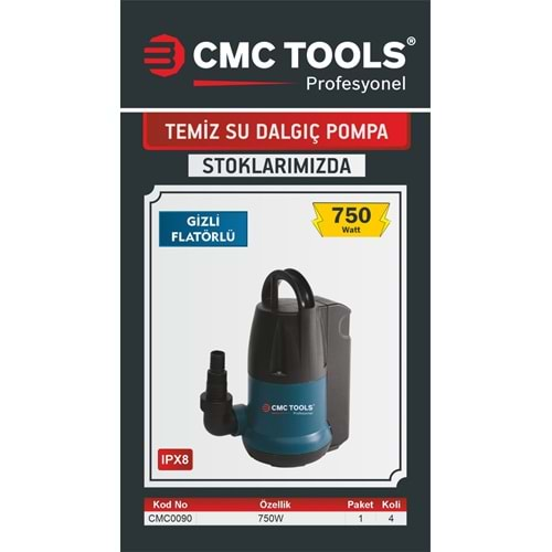 TEMİZ SU DALGIÇ POMPA 750 W