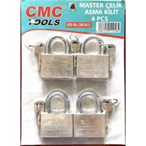 CMC 60 mm 4 LÜ SET MASTER ÇELİK ASMA KİLİT