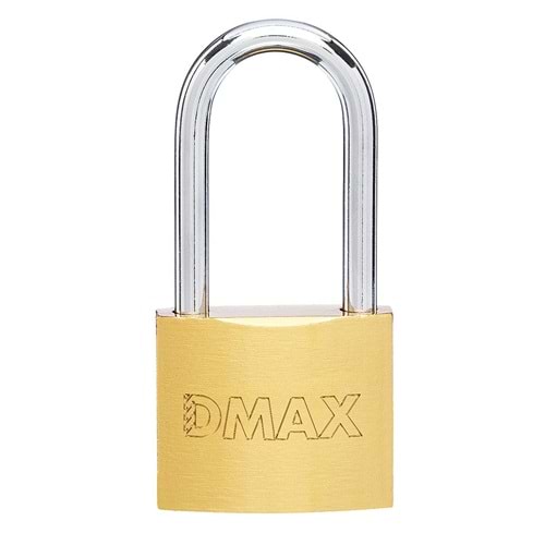Asma Kilit DMAX 50 mm Sarı Asma Kilit Uzun Kanca