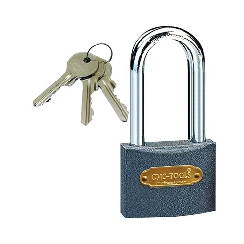 Asma Kilit Gri Uzun 38 Mm - İthal