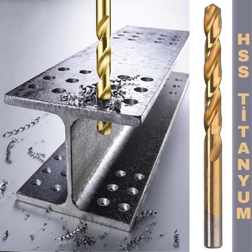Matkap Ucu HSS Titanyum 3 mm Metal Delme Ucu