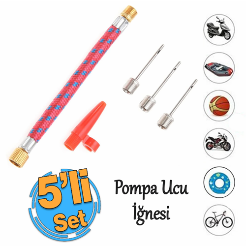 Pompa İğne Seti – Kapmax 5’li Top Şişirme İğnesi Seti