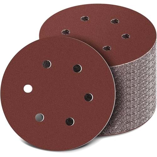 Cırtlı Zımpara Pedi 150 Mm 180 Kum ( Delikli )