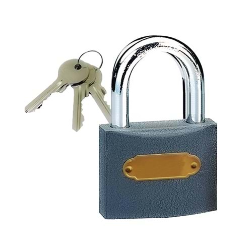 Asma Kilit Kapmax Gri Kısa 50 Mm Asma Kilit